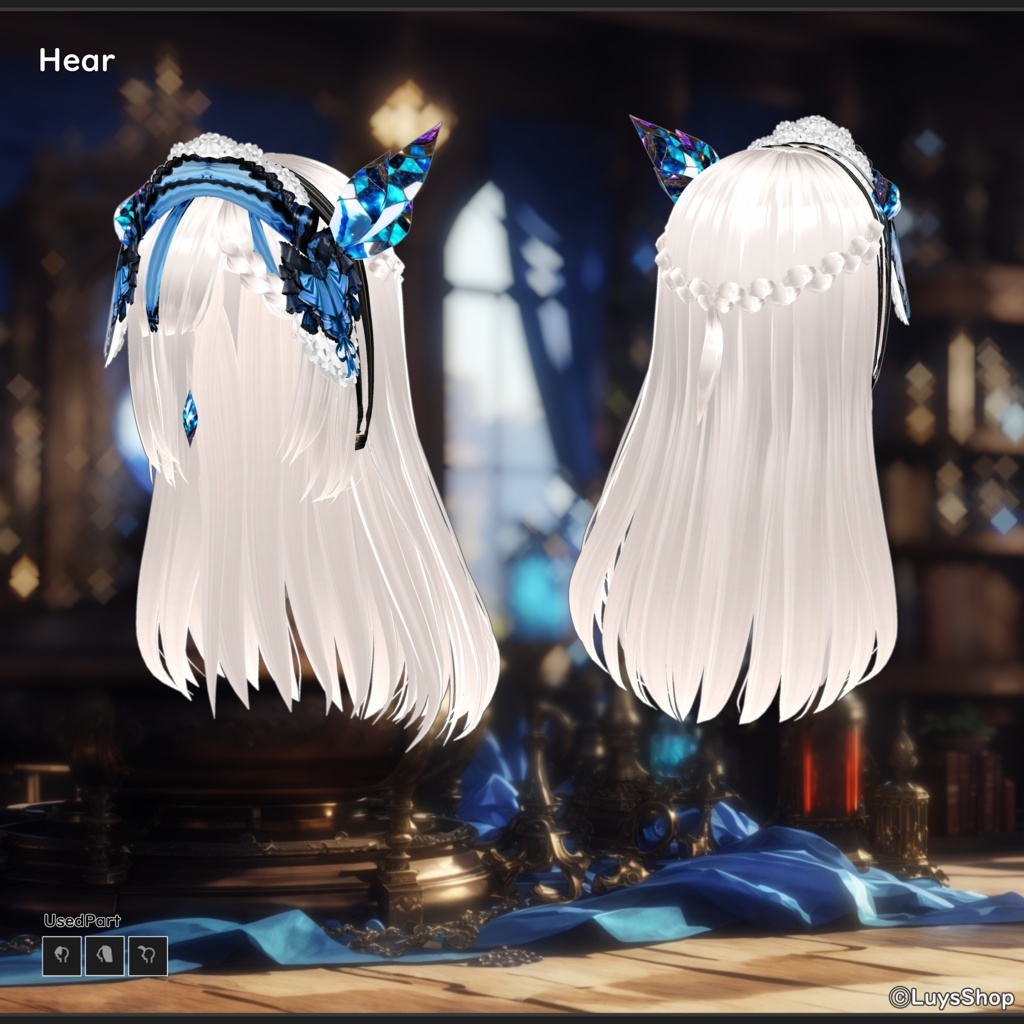 【VRoid 正式版】クラシカルアルケミードレス&ワンド【クリスタルケージ】