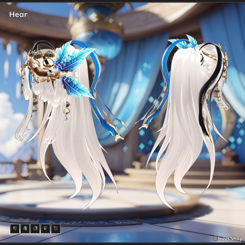 【VRoid 正式版】エスニックファンタジードレス&ボウ【レインバード】