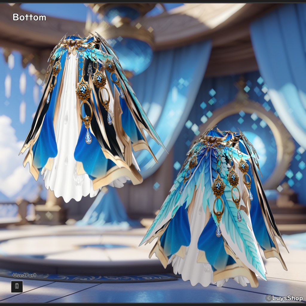 【VRoid 正式版】エスニックファンタジードレス&ボウ【レインバード】