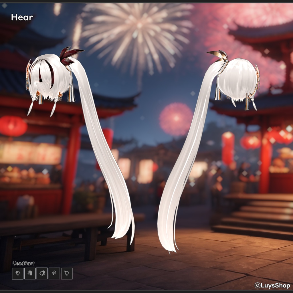 【VRoid 正式版】オリエンタルフェスティバルドレス&振袖&扇【ナツヒバナ】