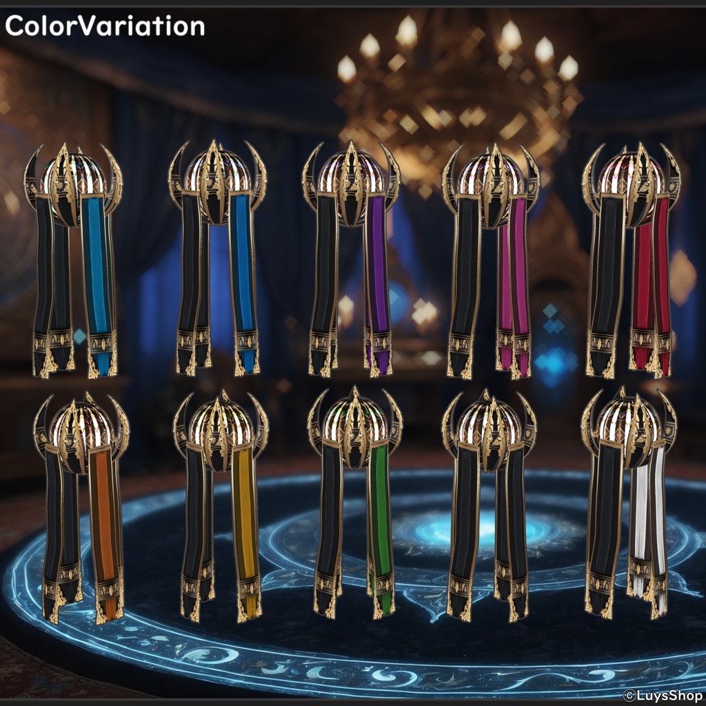 【VRoid 正式版】ファンタジーオラクルドレス&ベール袖&オーブ【プリズマファトゥム】