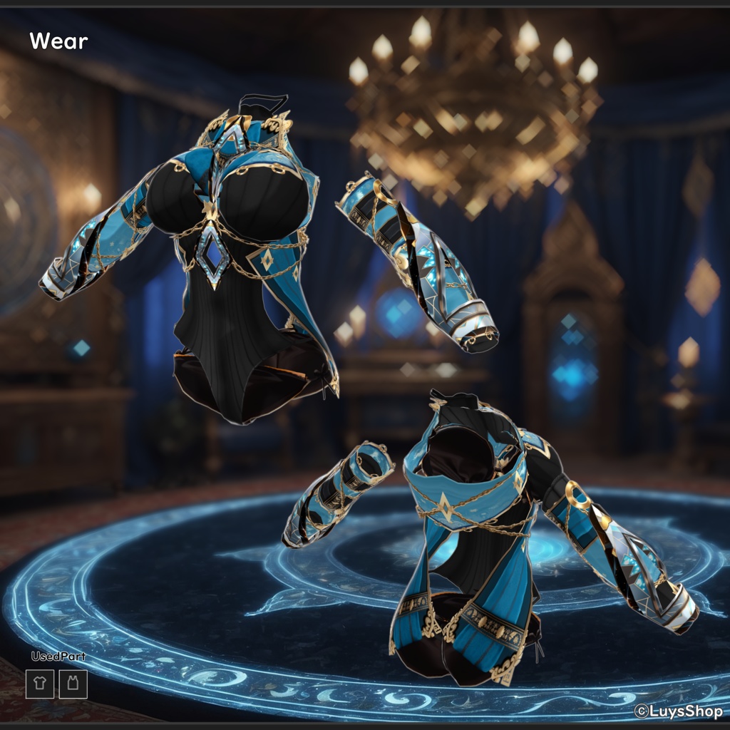 【VRoid 正式版】ファンタジーオラクルドレス&ベール袖&オーブ【プリズマファトゥム】