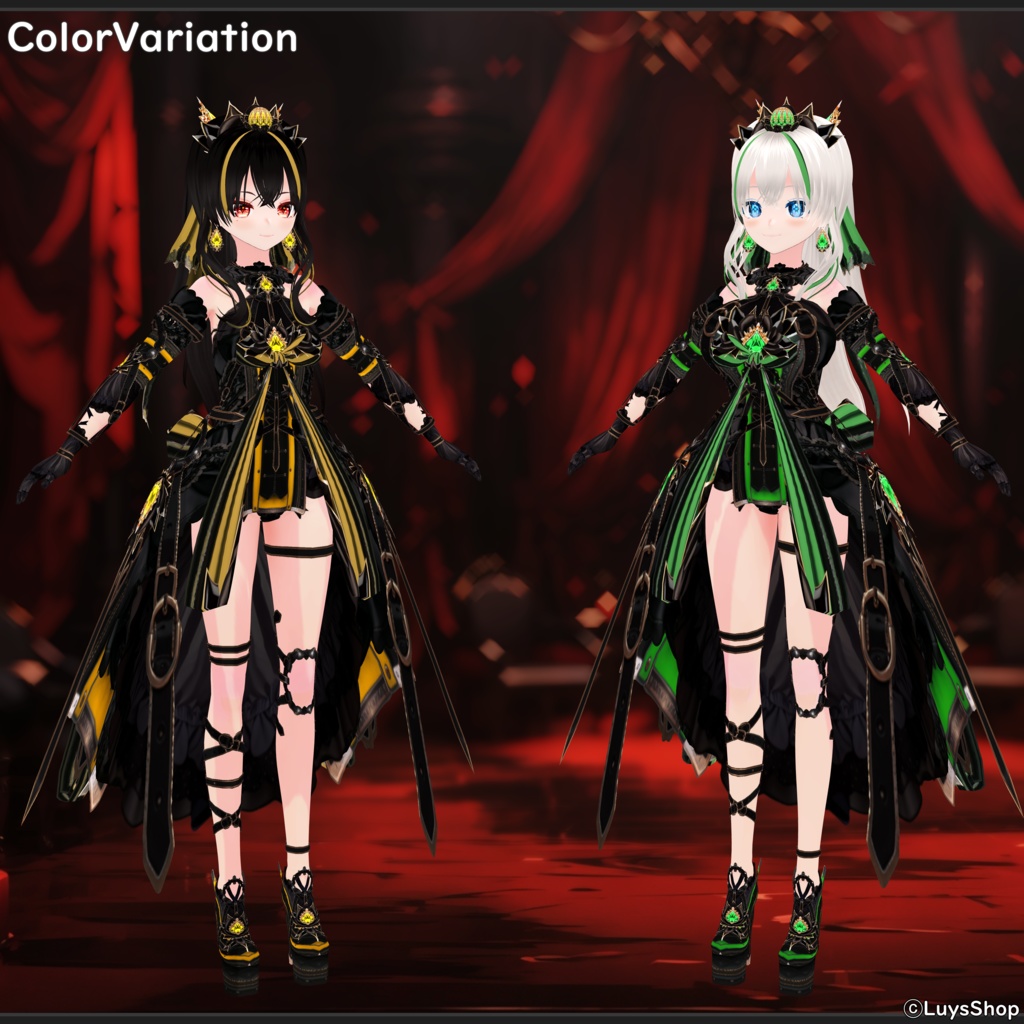 【VRoid 正式版】ファンタジーゴシックドレス【カオスティックペイン】