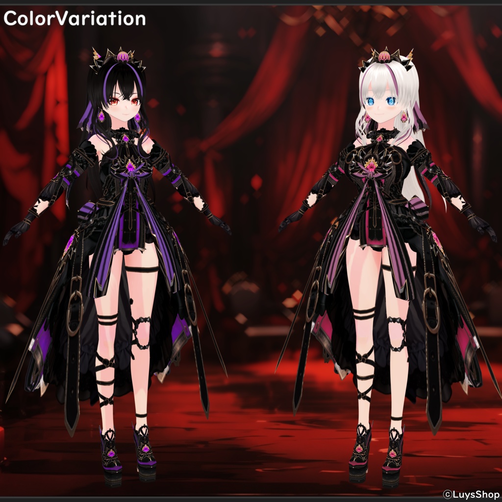 【VRoid 正式版】ファンタジーゴシックドレス【カオスティックペイン】