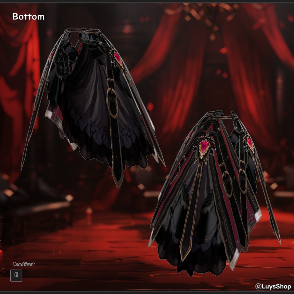 【VRoid 正式版】ファンタジーゴシックドレス【カオスティックペイン】