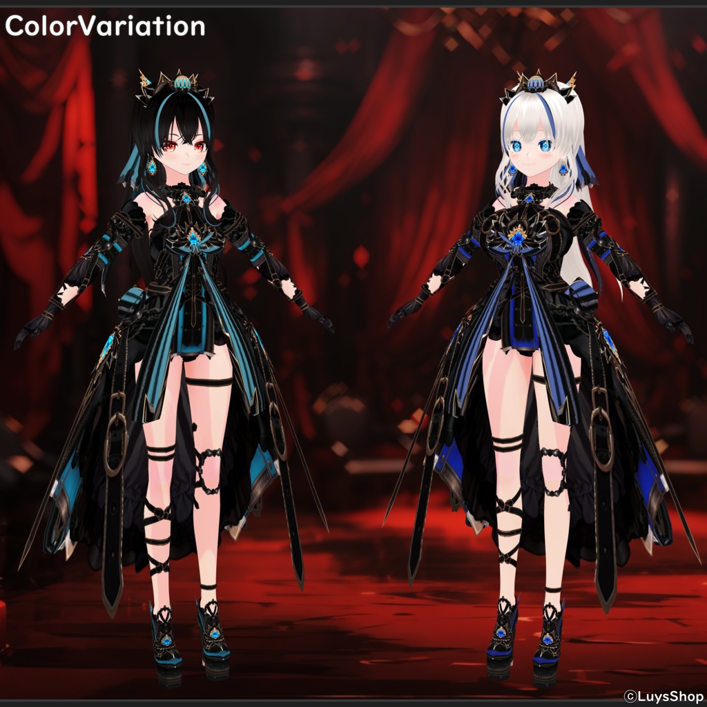 【VRoid 正式版】ファンタジーゴシックドレス【カオスティックペイン】