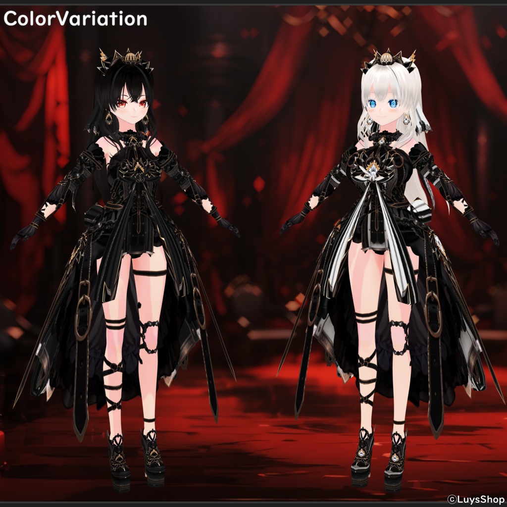 【VRoid 正式版】ファンタジーゴシックドレス【カオスティックペイン】