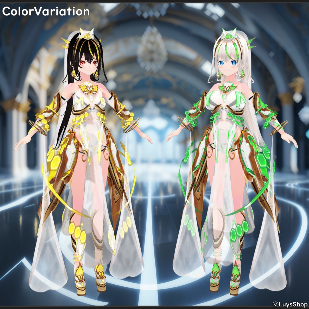 【VRoid 正式版】ファンタジーサイバードレス【コスモティックプレジャー】