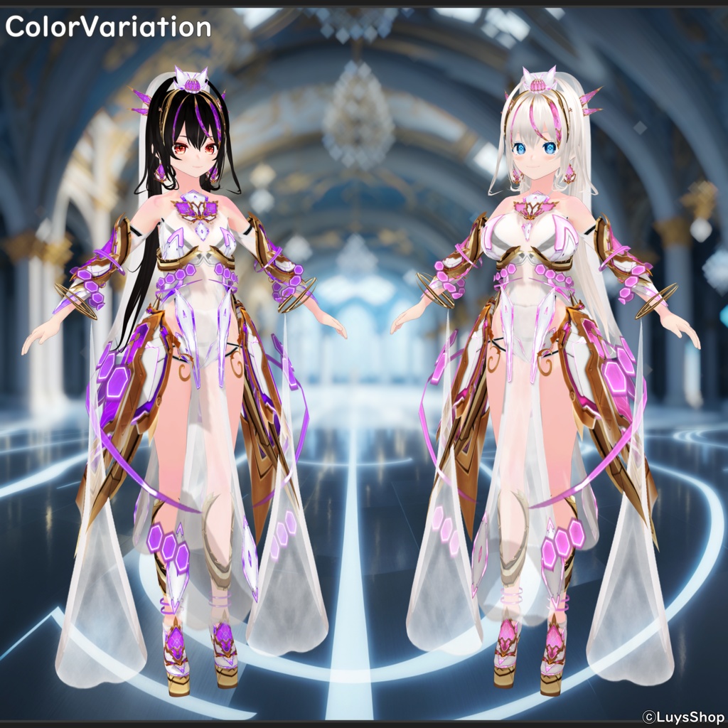 【VRoid 正式版】ファンタジーサイバードレス【コスモティックプレジャー】