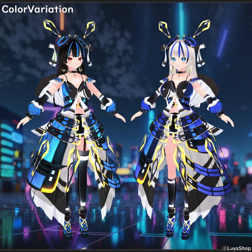 【VRoid 正式版】エレクトロサイバードレス【フリネルク】