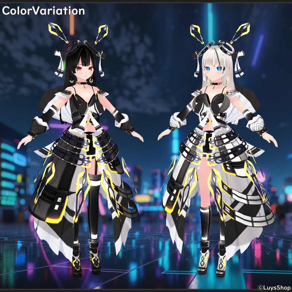 【VRoid 正式版】エレクトロサイバードレス【フリネルク】