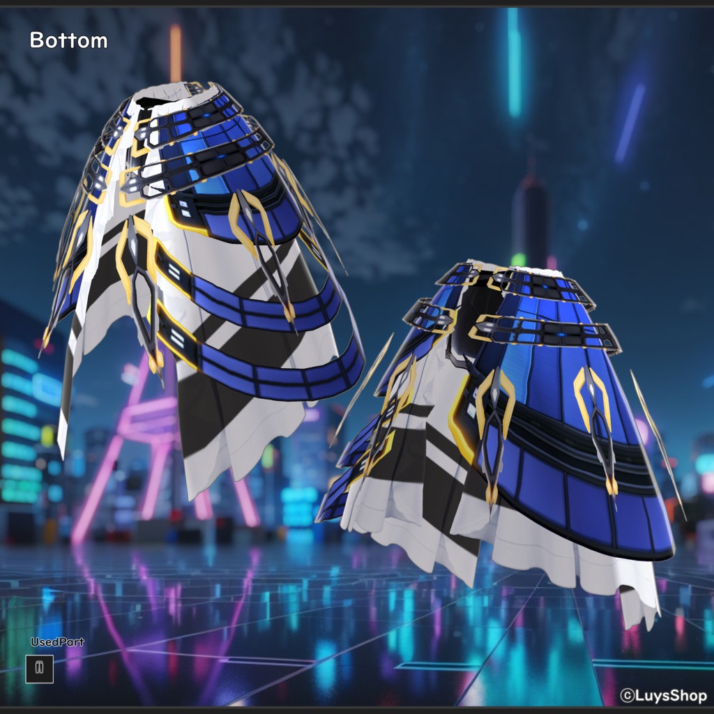 【VRoid 正式版】エレクトロサイバードレス【フリネルク】