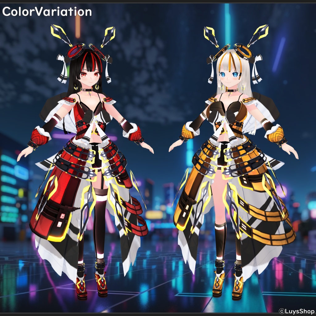 【VRoid 正式版】エレクトロサイバードレス【フリネルク】