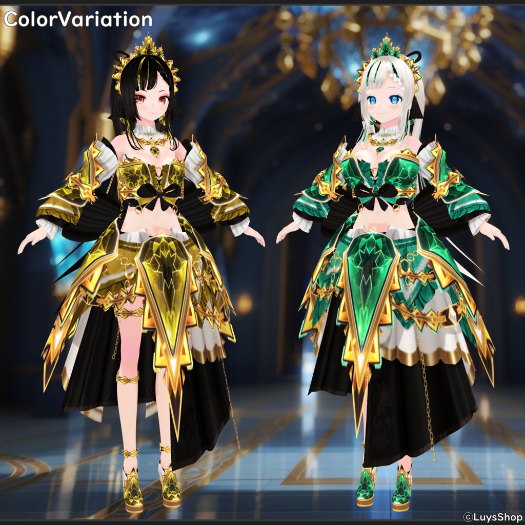 【VRoid 正式版】ファンタジーエンプレスドレス【ノビレスアーツ】