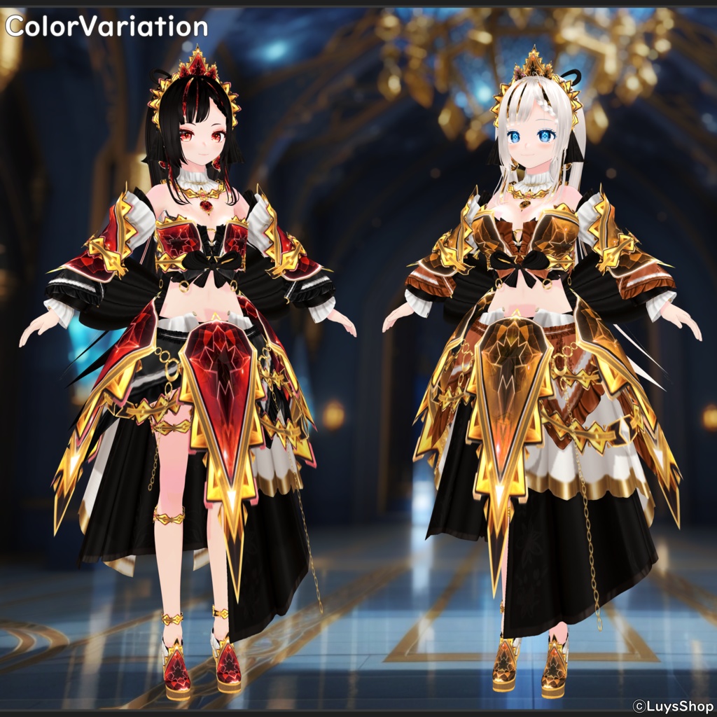 【VRoid 正式版】ファンタジーエンプレスドレス【ノビレスアーツ】