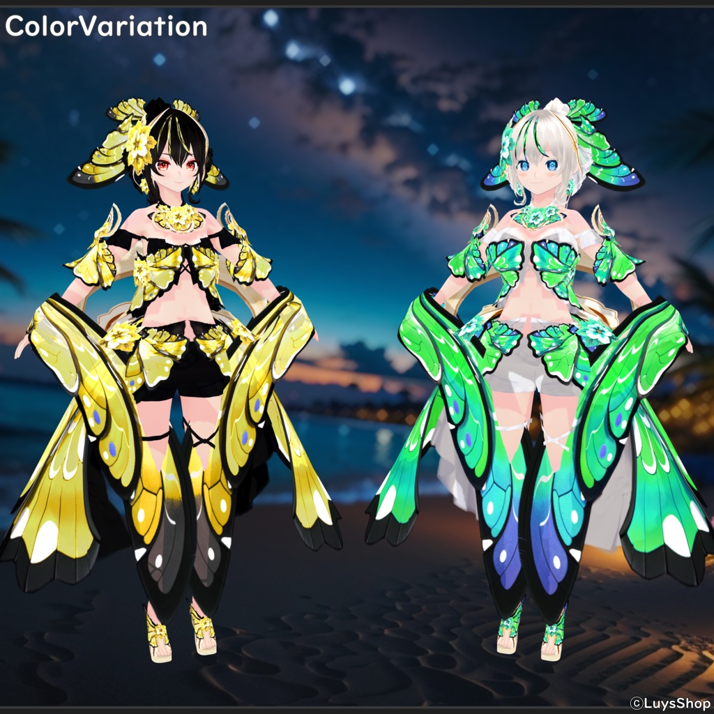 【VRoid 正式版】ファンタジーサマードレス【シャルール・パピヨン】