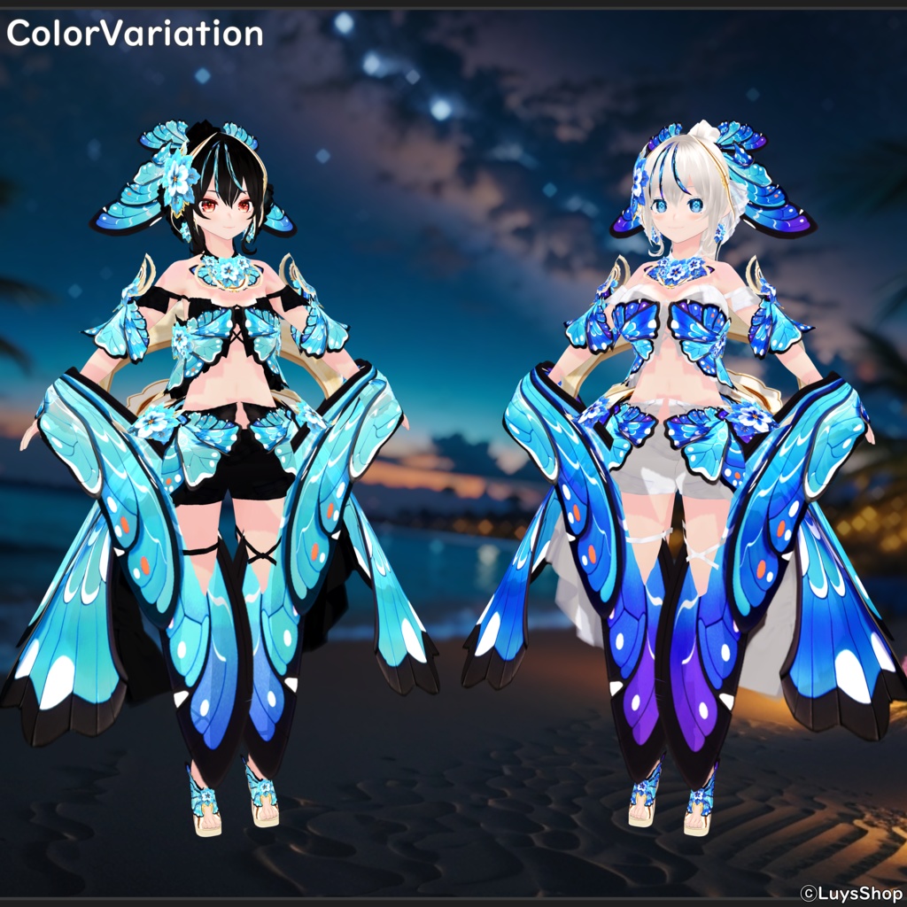 【VRoid 正式版】ファンタジーサマードレス【シャルール・パピヨン】