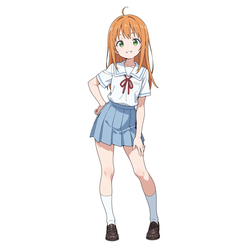 立ち絵素材4 夏服 制服 少女 表情差分あり