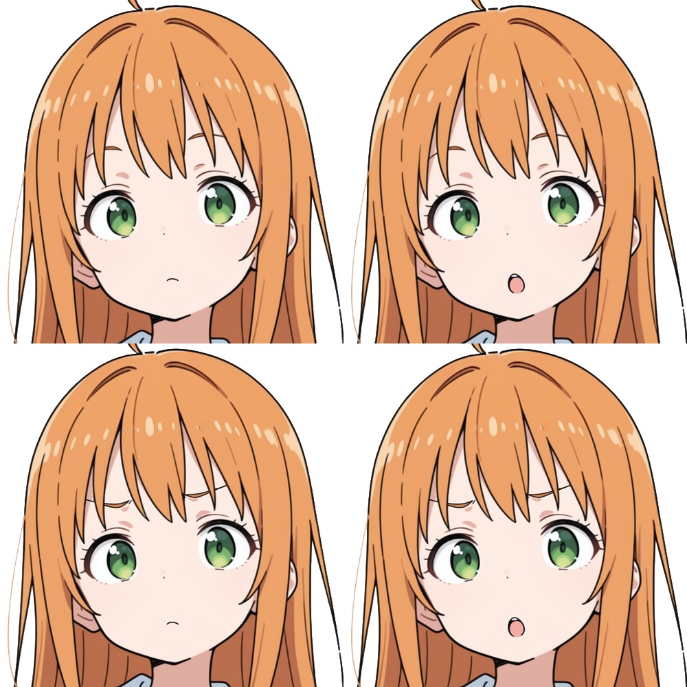 立ち絵素材4 夏服 制服 少女 表情差分あり