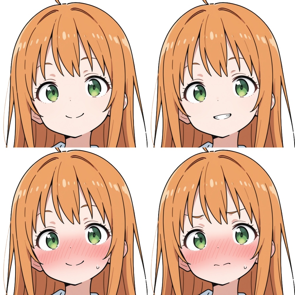 立ち絵素材4 夏服 制服 少女 表情差分あり