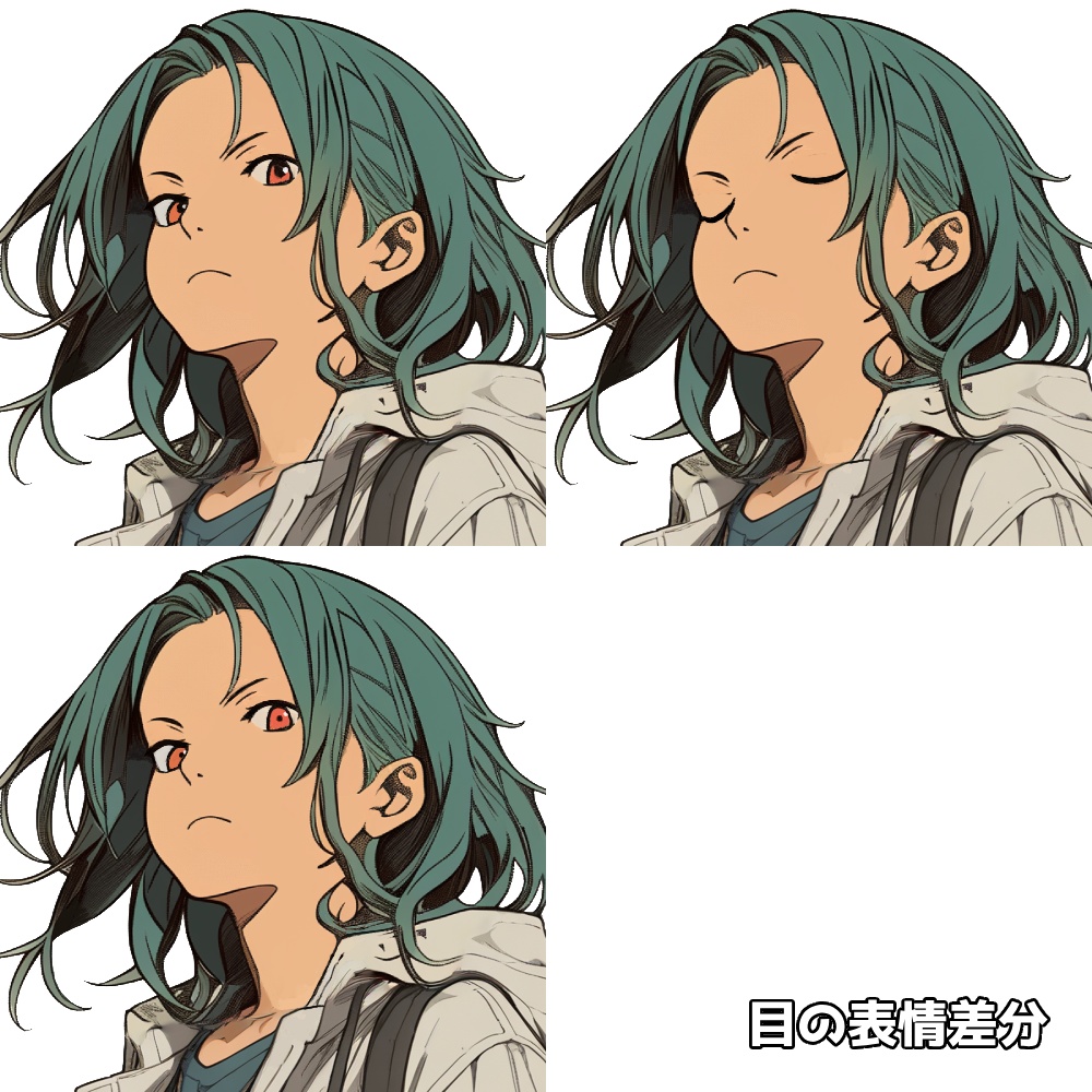 立ち絵素材11 研究者風の女の子 表情差分あり