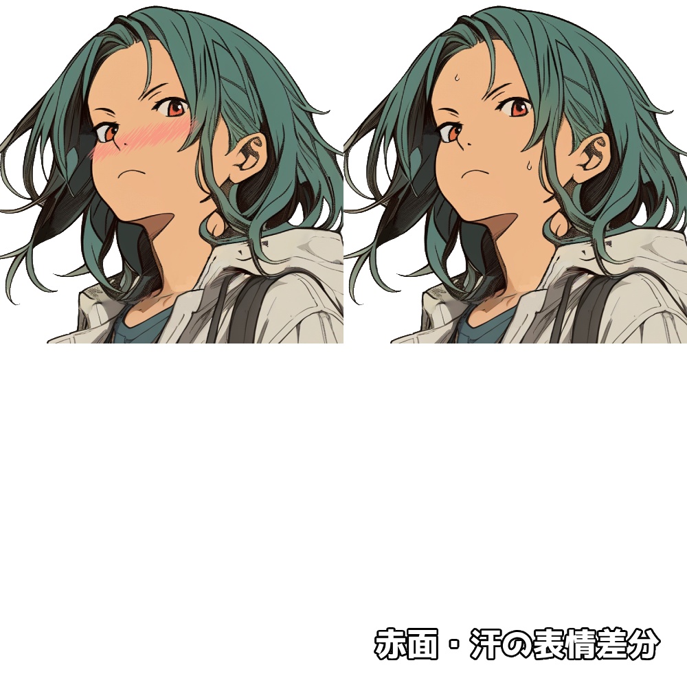 立ち絵素材11 研究者風の女の子 表情差分あり