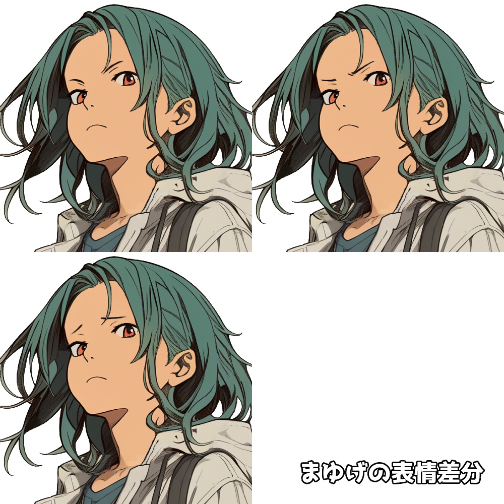 立ち絵素材11 研究者風の女の子 表情差分あり