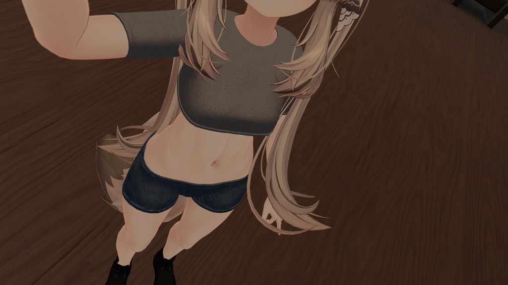 マヌカとモエの3Dカジュアルコーデ:クロップT、ショーツ&ブーツ | Manuka and Moe's 3D Casual Outfit: Cropped Tee, Shorts & Boots