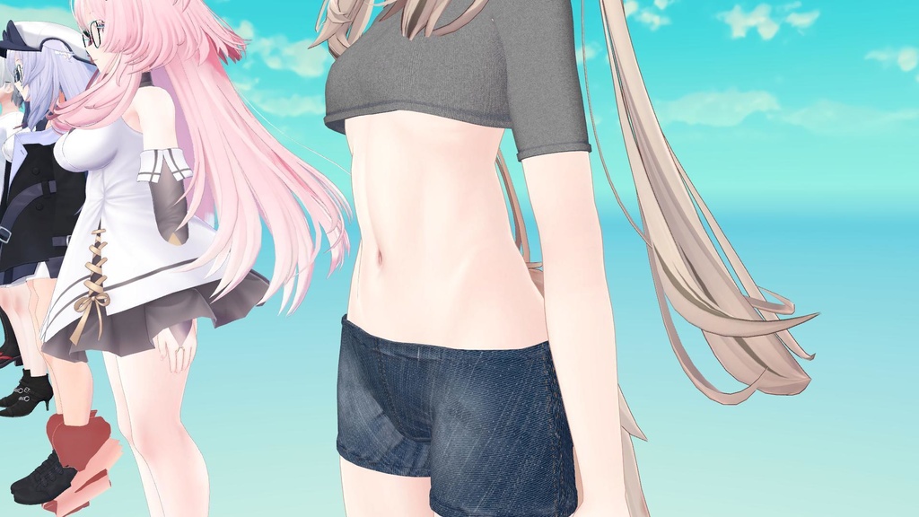マヌカとモエの3Dカジュアルコーデ:クロップT、ショーツ&ブーツ | Manuka and Moe's 3D Casual Outfit: Cropped Tee, Shorts & Boots