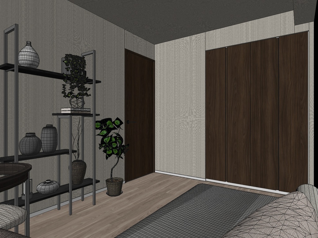 【3Dモデル】モダン・ナチュラル・ルームセット - RoomSet_0007