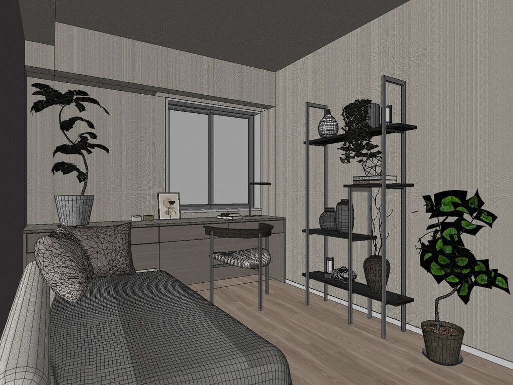 【3Dモデル】モダン・ナチュラル・ルームセット - RoomSet_0007