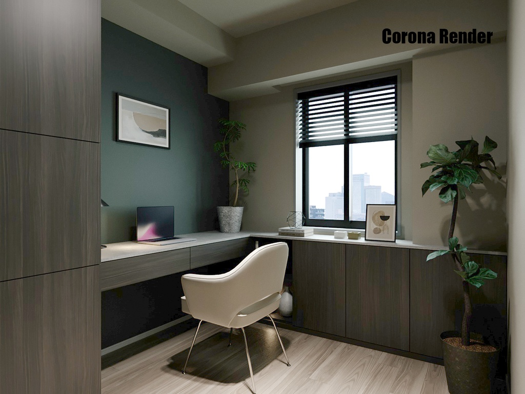 【3Dモデル】モダン・ルームセット・書斎 - RoomSet_0008