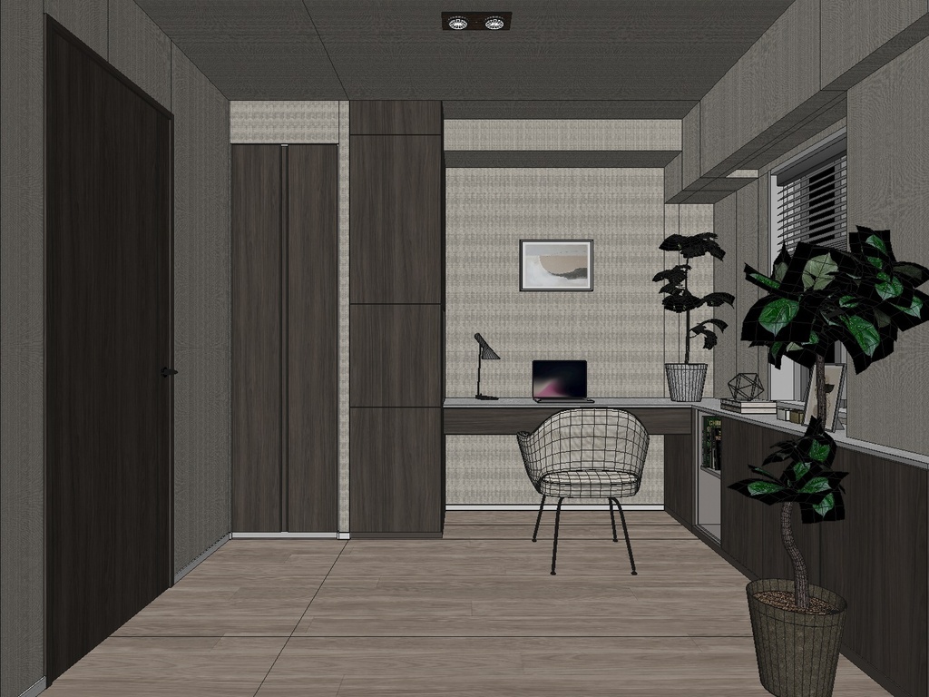 【3Dモデル】モダン・ルームセット・書斎 - RoomSet_0008
