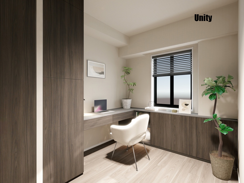 【3Dモデル】モダン・ルームセット・書斎 - RoomSet_0008