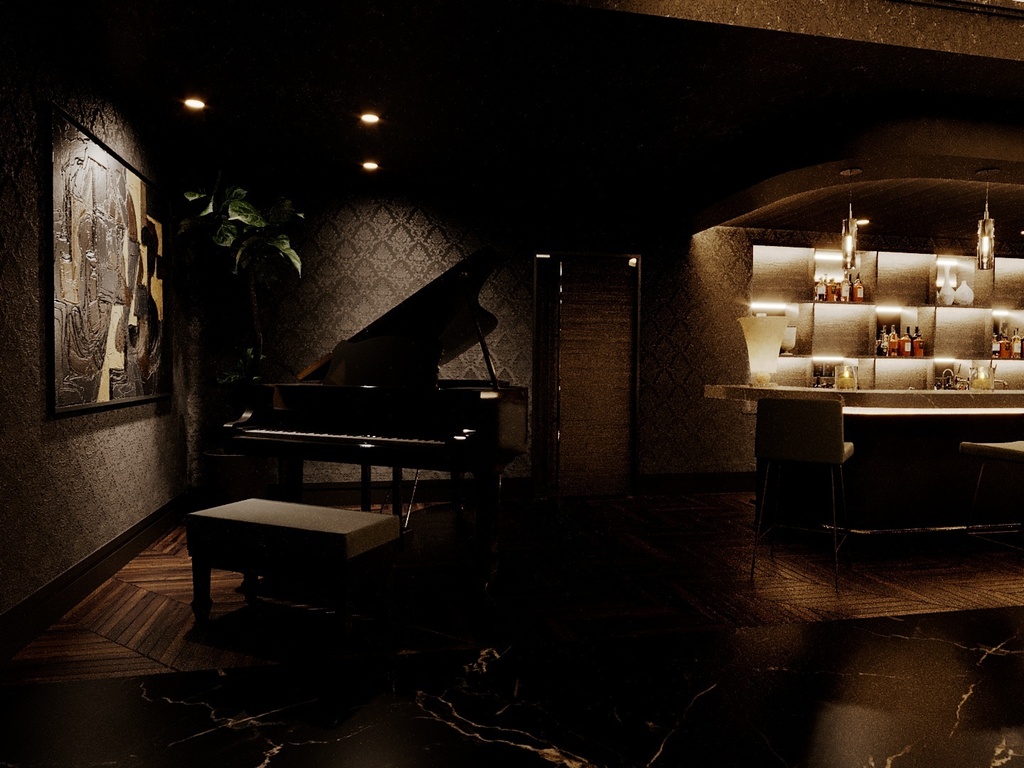 【3Dモデル】バー・ラウンジ・セット - BarSet_0009
