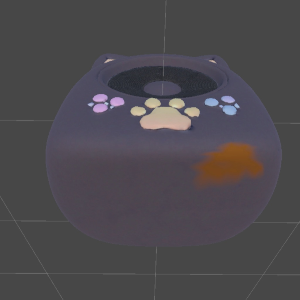 ※無料版 地雷ゆめかわ猫耳スピーカー 軽微なシミ汚れ付き 3Dモデル