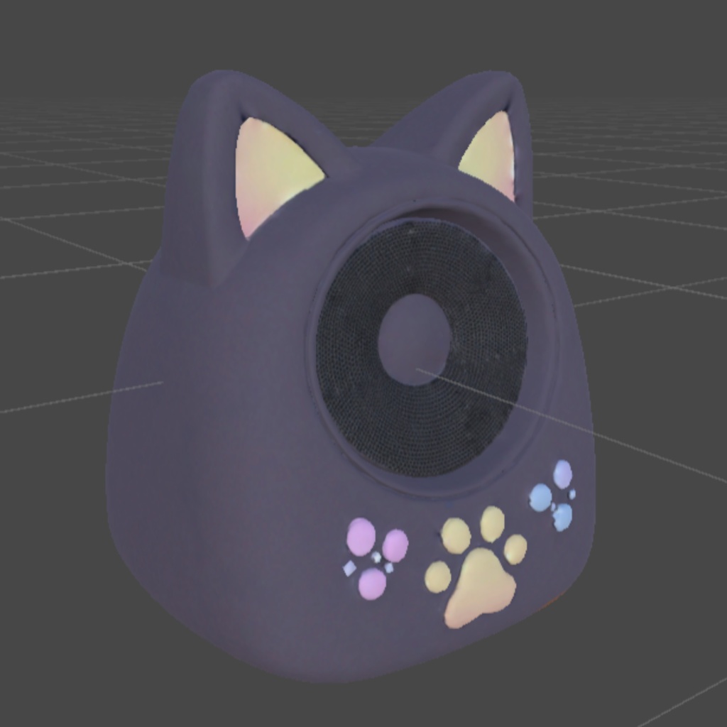※無料版 地雷ゆめかわ猫耳スピーカー 軽微なシミ汚れ付き 3Dモデル