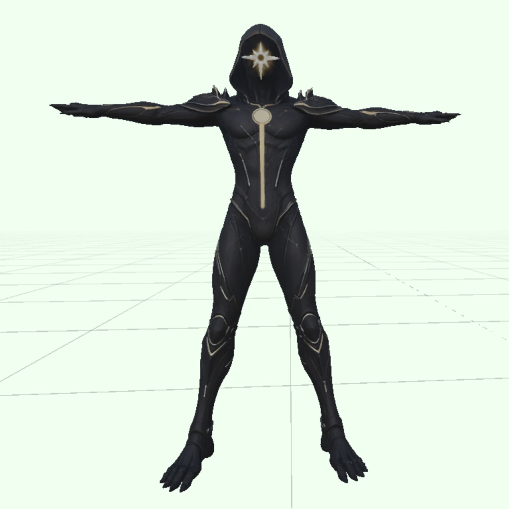 【Quest対応・VRChat想定ギミック付き】オリジナル人外3Dモデル「観測者(アポクリファ)」