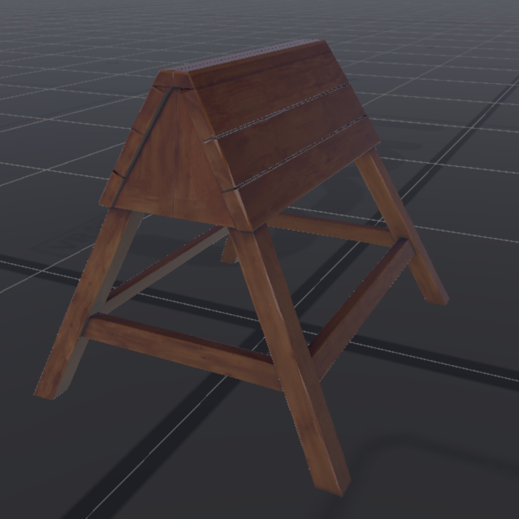【3Dアセット】三角木馬(VRChat・ゲームオブジェクト家具として!)