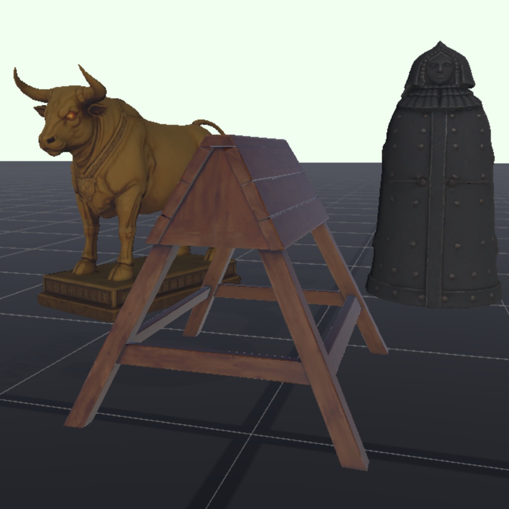 【3Dアセット】お仕置き3点セット(VRChat・ゲームオブジェクト家具として!)