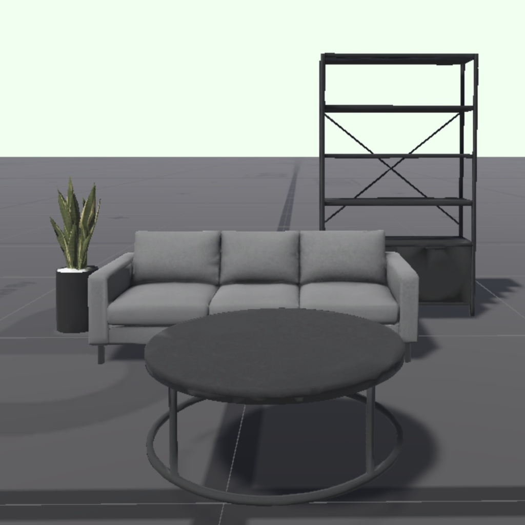 【3Dアセット】モダン家具4点セット(VRChat・ゲームオブジェクト家具として!)