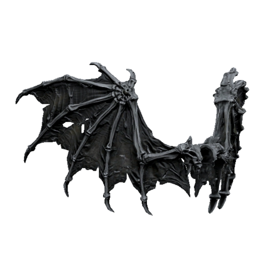 【VRChat想定】動く羽「悪魔の翼」/devil,demon's wings