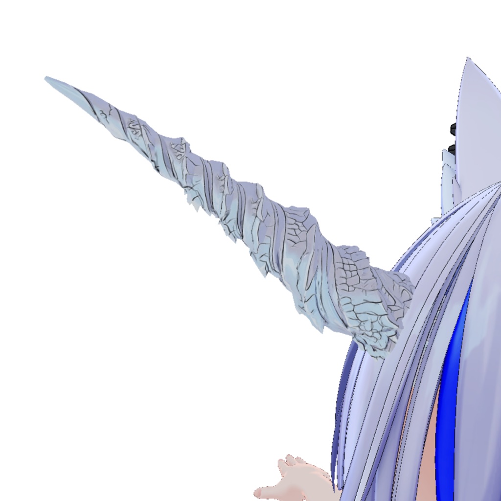 【VRChat想定】一角獣の角/Unicorn horn