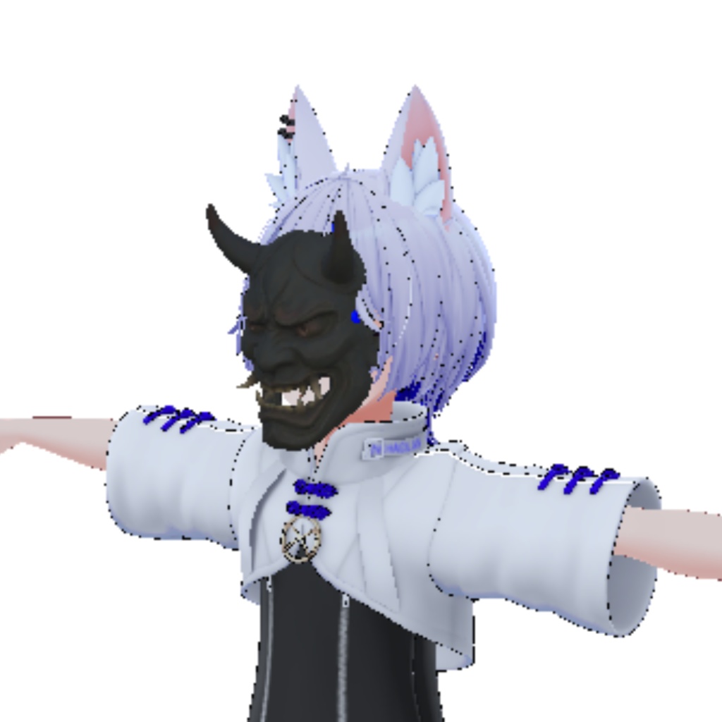 【セール中・VRChat想定】鬼仮面/Japanese style Oni's Mask