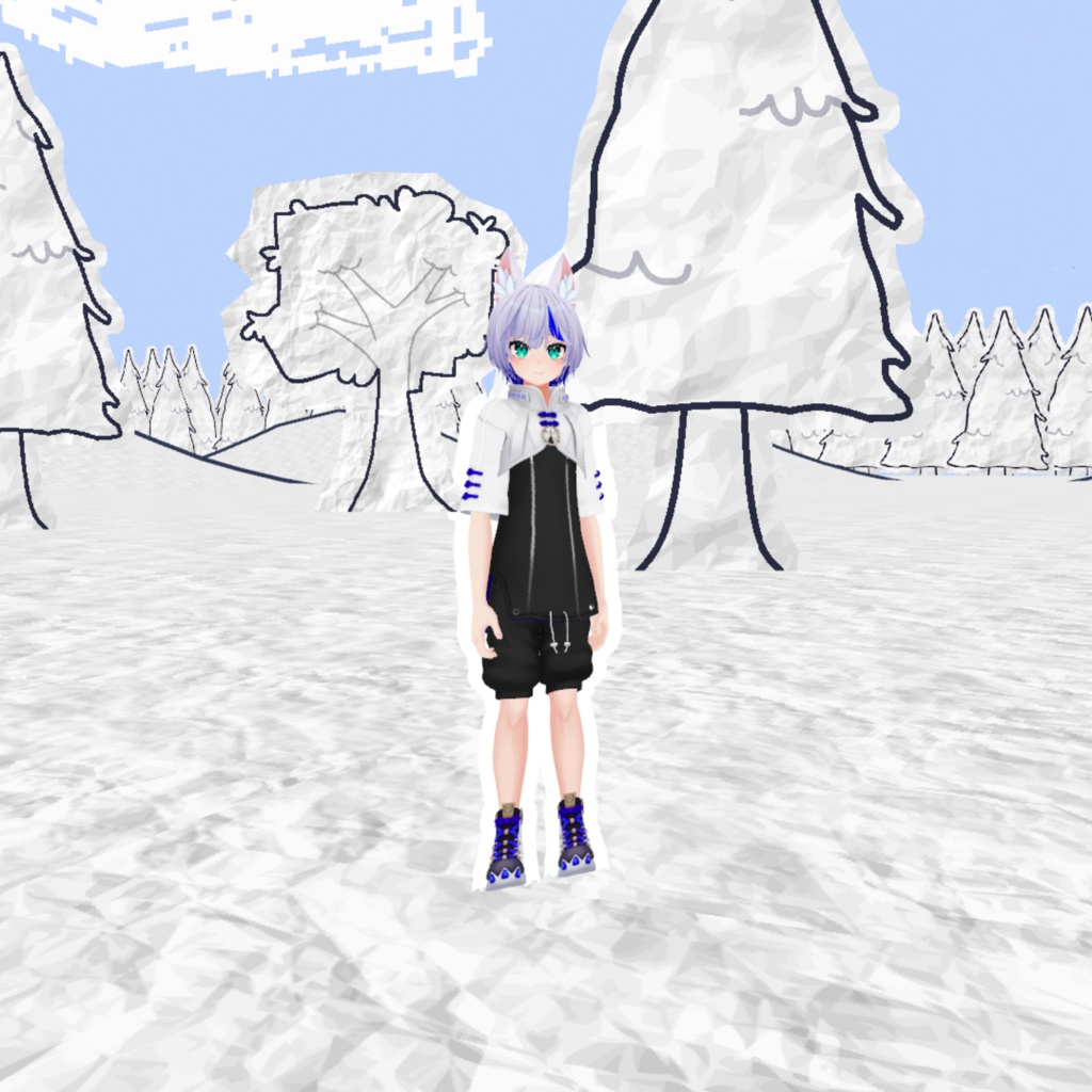 【セール中・VRC想定】紙芝居平面シェーダー/Paper Cutout White Outline Shader for VRChat