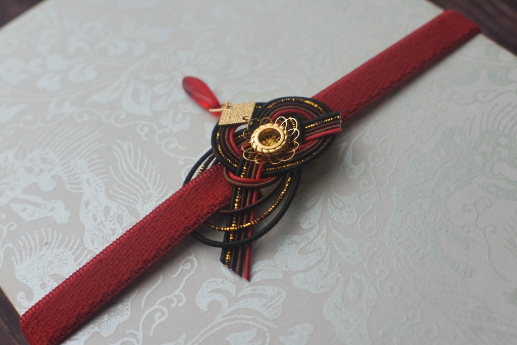 花添ふ「梅枝」:御朱印帳バンド