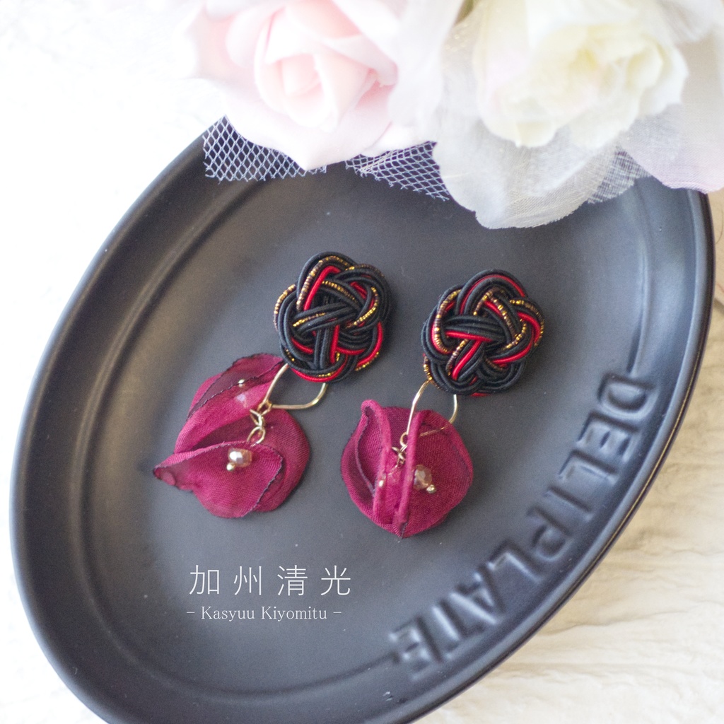 梅結びピアス はじまりのかたな