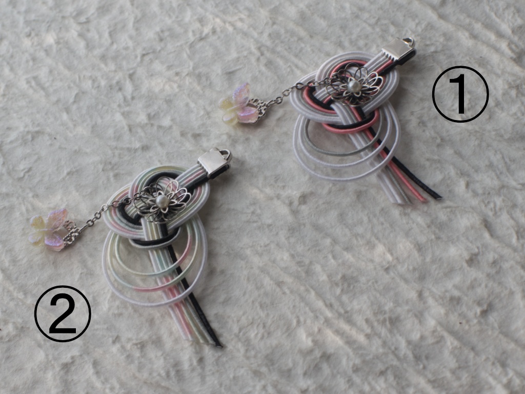 「梅枝」こきんでんじゅのたち ① と ②