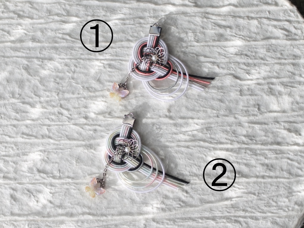 「梅枝」こきんでんじゅのたち　①　と　②