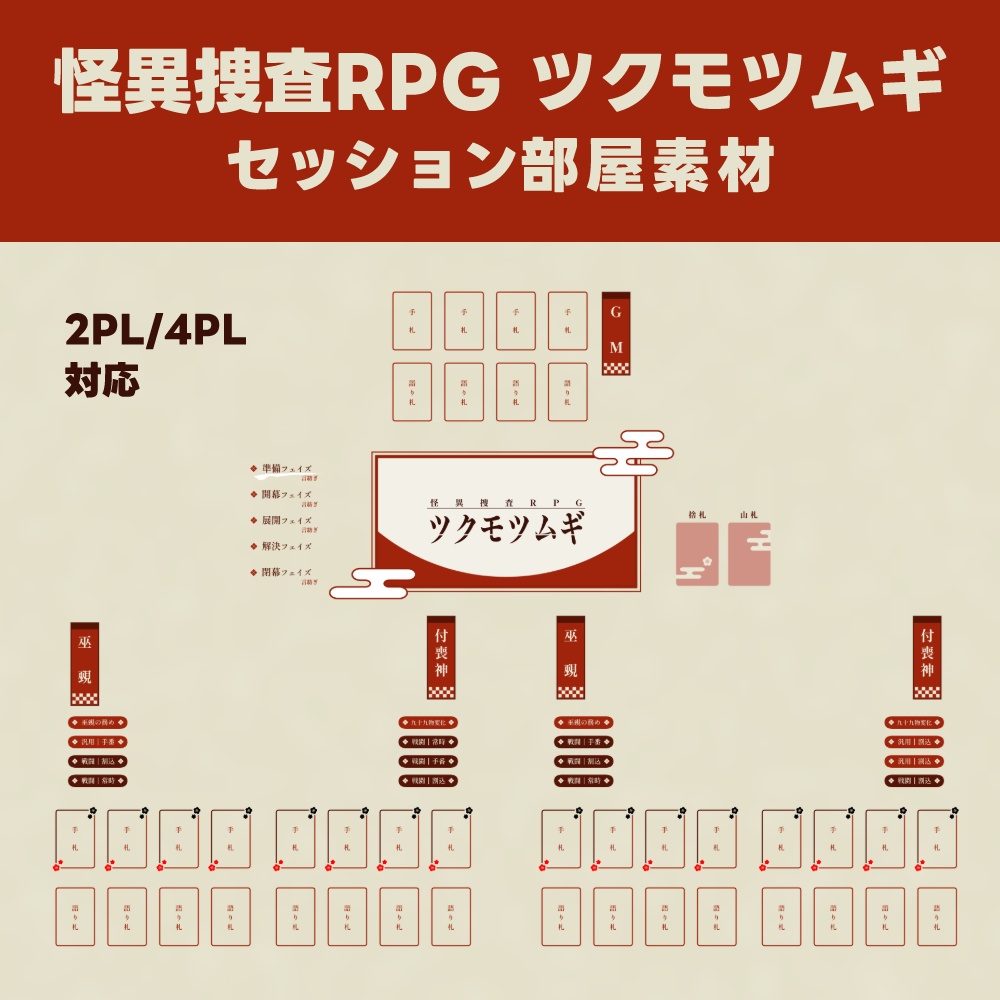 【無料】ツクモツムギ 部屋素材【2PL・4PL対応】